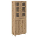 vidaXL Magasfiú 2 db Artisan tölgy 69,5 x 34 x 180 cm Szerelt Fa
