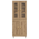 vidaXL Magasfiú 2 db Artisan tölgy 69,5 x 34 x 180 cm Szerelt Fa
