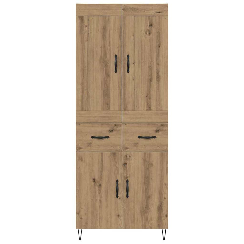 vidaXL Magasfiú fiókkal Artisan tölgy 69,5 x 34 x 180 cm Faanyag