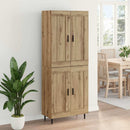vidaXL Magasfiú 2 pcs Artisan tölgy 69,5 x 34 x 180 cm Faanyag