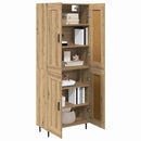 vidaXL Magasfiú 2 pcs Artisan tölgy 69,5 x 34 x 180 cm Faanyag