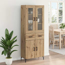 vidaXL Magasfiú 2 pcs Artisan tölgy 69,5 x 34 x 180 cm Faanyag