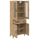 vidaXL Magasfiú 2 pcs Artisan tölgy 69,5 x 34 x 180 cm Faanyag