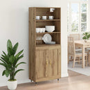 vidaXL Magasfiú Artisan tölgy 69,5 x 34 x 180 cm Szerelt Fa