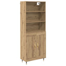 vidaXL Magasfiú Artisan tölgy 69,5 x 34 x 180 cm Szerelt Fa