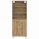 vidaXL Magasfiú Artisan tölgy 69,5 x 34 x 180 cm Szerelt Fa