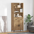 vidaXL Magasfiú fiókkal Artisan tölgy 69,5 x 34 x 180 cm Faanyag