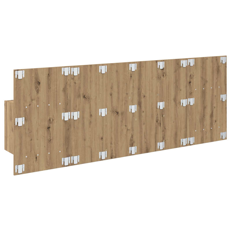 vidaXL Fejtámla Szekrénnyel fiókkal 3 pcs Artisan tölgy Faanyag