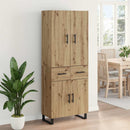 vidaXL Magasfiú 2 pcs Artisan tölgy 69,5 x 34 x 180 cm