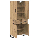 vidaXL Magasfiú 2 pcs Artisan tölgy 69,5 x 34 x 180 cm