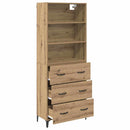 vidaXL Magasfiú fiókkal Artisan tölgy 69,5 x 34 x 180 cm Faanyag