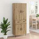 vidaXL Magasfiú 2 pcs Artisan tölgy 69,5 x 34 x 180 cm Faanyag