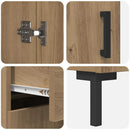 vidaXL Magasfiú fiókkal 2 pcs Artisan tölgy Faanyag