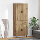 vidaXL Magasfiú 2 pcs Artisan tölgy 69,5 x 34 x 180 cm Szerelt Fa