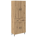 vidaXL Magasfiú 2 pcs Artisan tölgy 69,5 x 34 x 180 cm Szerelt Fa