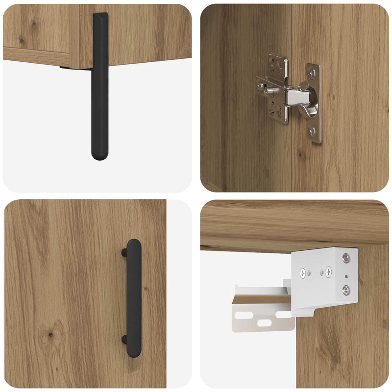 vidaXL Magasfiú Artisan tölgy 69,5 x 34 x 180 cm Faanyag