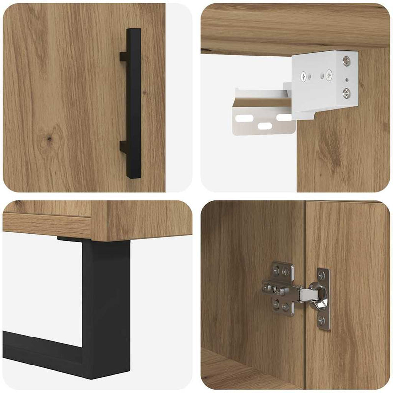 vidaXL Magasfiú Artisan tölgy 69,5 x 34 x 180 cm Faanyag