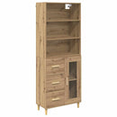vidaXL Magasfiú fiókkal Artisan tölgy 69,5 x 34 x 180 cm Faanyag