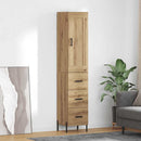 vidaXL Magasfiú fiókkal Artisan tölgy 34,5 x 34 x 180 cm Faanyag