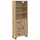 vidaXL Magasfiú 2 pcs Artisan tölgy 69,5 x 34 x 180 cm Faanyag