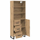 vidaXL Magasfiú 2 pcs Artisan tölgy 69,5 x 34 x 180 cm Faanyag