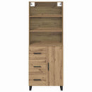vidaXL Magasfiú 2 pcs Artisan tölgy 69,5 x 34 x 180 cm Faanyag