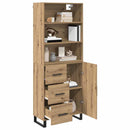 vidaXL Magasfiú 2 pcs Artisan tölgy 69,5 x 34 x 180 cm Faanyag