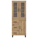 vidaXL Magasfiú 2 pcs Artisan tölgy 69,5 x 34 x 180 cm Faanyag