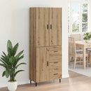 vidaXL Magasfiú 2 pcs Artisan tölgy 69,5 x 34 x 180 cm Szerelt Fa