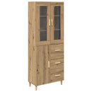 vidaXL Magasfiú Artisan tölgy 34,5 x 34 x 180 cm Faanyag