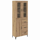 vidaXL Magasfiú fiókkal Artisan tölgy 69,5 x 34 x 180 cm Faanyag