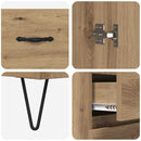 vidaXL Magasfiú fiókkal 2 pcs Artisan tölgy RÉtegelt fa és üveg