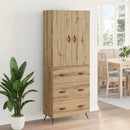 vidaXL Magasfiú fiókkal Artisan tölgy 69,5 x 34 x 180 cm Faanyag