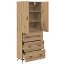 vidaXL Magasfiú fiókkal Artisan tölgy 69,5 x 34 x 180 cm Faanyag