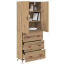 vidaXL Magasfiú fiókkal Artisan tölgy 69,5 x 34 x 180 cm Faanyag