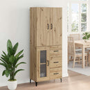 vidaXL Magasfiú fiókkal Artisan tölgy 69,5 x 34 x 180 cm Faanyag