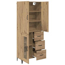 vidaXL Magasfiú fiókkal Artisan tölgy 69,5 x 34 x 180 cm Faanyag