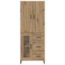vidaXL Magasfiú fiókkal Artisan tölgy 69,5 x 34 x 180 cm Faanyag