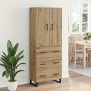 vidaXL Magasfiú fiókkal 2 pcs Artisan tölgy 69,5 x 34 x 180 cm