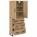 vidaXL Magasfiú fiókkal 2 pcs Artisan tölgy 69,5 x 34 x 180 cm