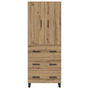vidaXL Magasfiú fiókkal 2 pcs Artisan tölgy 69,5 x 34 x 180 cm