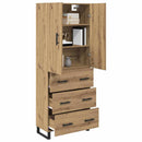 vidaXL Magasfiú fiókkal 2 pcs Artisan tölgy 69,5 x 34 x 180 cm
