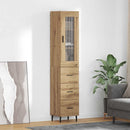 vidaXL Magasfiú fiókkal Artisan tölgy 34,5 x 34 x 180 cm Faanyag
