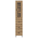 vidaXL Magasfiú fiókkal Artisan tölgy 34,5 x 34 x 180 cm Faanyag