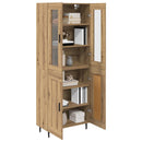 vidaXL Magasfiú 2 pcs Artisan tölgy 69,5 x 34 x 180 cm Faanyag