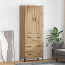vidaXL Magasfiú fiókkal Artisan tölgy 69,5 x 34 x 180 cm Faanyag