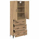 vidaXL Magasfiú fiókkal Artisan tölgy 69,5 x 34 x 180 cm Faanyag