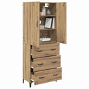 vidaXL Magasfiú fiókkal Artisan tölgy 69,5 x 34 x 180 cm Faanyag