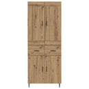 vidaXL Magasfiú 2 pcs Artisan tölgy 69,5 x 34 x 180 cm Szerelt Fa