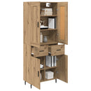 vidaXL Magasfiú 2 pcs Artisan tölgy 69,5 x 34 x 180 cm Szerelt Fa